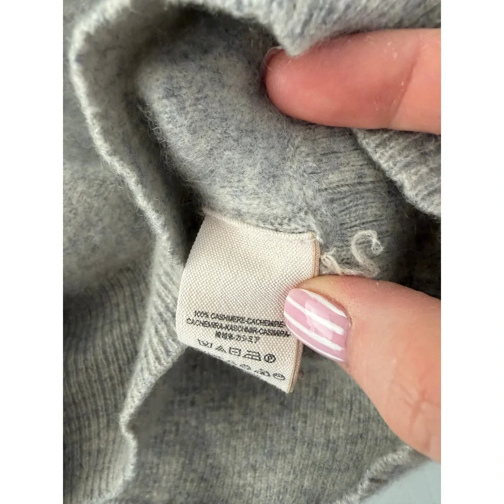 Free People Cashmere V-Neck Light Gray